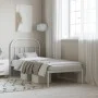 Estructura de cama de metal con cabecero blanco 80x200 cm de vidaXL, Camas y somieres - Ref: Foro24-353675, Precio: 65,22 €, ...