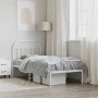 Estructura de cama de metal con cabecero blanco 80x200 cm de vidaXL, Camas y somieres - Ref: Foro24-353675, Precio: 65,22 €, ...