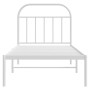 Estructura de cama de metal con cabecero blanco 80x200 cm de vidaXL, Camas y somieres - Ref: Foro24-353675, Precio: 66,25 €, ...