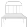 Estructura de cama de metal con cabecero blanco 80x200 cm de vidaXL, Camas y somieres - Ref: Foro24-353675, Precio: 65,22 €, ...