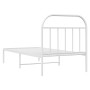 Estructura de cama de metal con cabecero blanco 80x200 cm de vidaXL, Camas y somieres - Ref: Foro24-353675, Precio: 66,25 €, ...