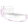 Estructura de cama de metal con cabecero blanco 80x200 cm de vidaXL, Camas y somieres - Ref: Foro24-353675, Precio: 66,25 €, ...