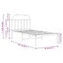Estructura de cama de metal con cabecero blanco 80x200 cm de vidaXL, Camas y somieres - Ref: Foro24-353675, Precio: 65,22 €, ...