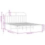 Estructura de cama de metal con cabecero blanca 135x190 cm de vidaXL, Camas y somieres - Ref: Foro24-353683, Precio: 99,69 €,...