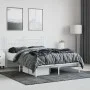 Metal bed frame with white headboard 140x190 cm by vidaXL, Beds and slatted bases - Ref: Foro24-353586, Price: 111,77 €, Disc...
