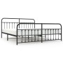 Estructura de cama cabecero y estribo metal negro 200x200 cm de vidaXL, Camas y somieres - Ref: Foro24-352603, Precio: 152,61...