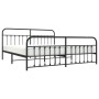 Estructura de cama cabecero y estribo metal negro 200x200 cm de vidaXL, Camas y somieres - Ref: Foro24-352603, Precio: 152,61...