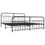 Estructura de cama cabecero y estribo metal negro 200x200 cm de vidaXL, Camas y somieres - Ref: Foro24-352603, Precio: 152,61...