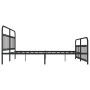 Estructura de cama cabecero y estribo metal negro 200x200 cm de vidaXL, Camas y somieres - Ref: Foro24-352603, Precio: 152,61...