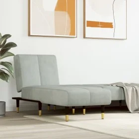 Sofá diván de terciopelo gris claro de vidaXL, Divanes - Ref: Foro24-352793, Precio: 170,34 €, Descuento: %