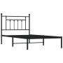 Estructura de cama con cabecero metal negro 100x190 cm de vidaXL, Camas y somieres - Ref: Foro24-353531, Precio: 81,71 €, Des...