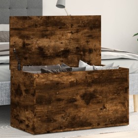 Baúl almacenaje madera contrachapada roble ahumado 84x42x46 cm en Baúles de almacenamiento | Comprar online en Foru.es