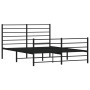 Estructura de cama cabecero y estribo metal negro 120x200 cm de vidaXL, Camas y somieres - Ref: Foro24-352335, Precio: 92,67 ...