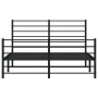 Estructura de cama cabecero y estribo metal negro 120x200 cm de vidaXL, Camas y somieres - Ref: Foro24-352335, Precio: 92,67 ...