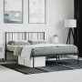 Estructura de cama con cabecero metal negro 150x200 cm de vidaXL, Camas y somieres - Ref: Foro24-352482, Precio: 99,47 €, Des...