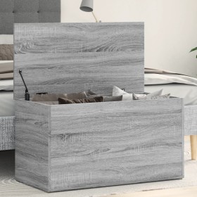 Baúl de almacenaje madera contrachapada gris Sonoma 84x42x46 cm en Baúles de almacenamiento | Comprar online en Foru.es