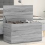 Baúl de almacenaje madera contrachapada gris Sonoma 84x42x46 cm en Baúles de almacenamiento | Comprar online en Foru.es
