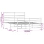 Estructura de cama cabecero y estribo metal negro 120x200 cm de vidaXL, Camas y somieres - Ref: Foro24-352335, Precio: 92,67 ...