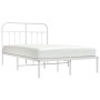 Estructura de cama de metal con cabecero blanca 120x190 cm de vidaXL, Camas y somieres - Ref: Foro24-352624, Precio: 104,71 €...