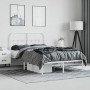 Estructura de cama de metal con cabecero blanca 120x190 cm de vidaXL, Camas y somieres - Ref: Foro24-352624, Precio: 104,71 €...