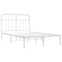 Estructura de cama de metal con cabecero blanca 120x190 cm de vidaXL, Camas y somieres - Ref: Foro24-352624, Precio: 104,71 €...