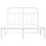 Estructura de cama de metal con cabecero blanca 120x190 cm de vidaXL, Camas y somieres - Ref: Foro24-352624, Precio: 104,71 €...