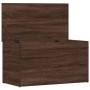 Baúl de almacenaje madera contrachapada marrón roble 84x42x46cm en Baúles de almacenamiento | Comprar online en Foru.es