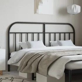 Black metal headboard 180 cm by vidaXL, Headboards and footboards - Ref: Foro24-353671, Price: 37,36 €, Discount: %