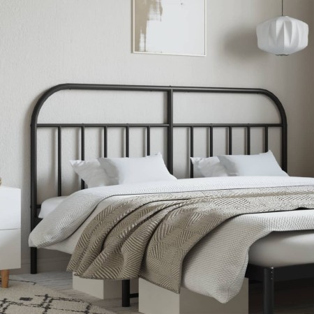 Cabecero de metal negro 180 cm de vidaXL, Cabeceros y pies de cama - Ref: Foro24-353671, Precio: 38,49 €, Descuento: %
