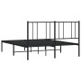 Estructura de cama con cabecero metal negro 160x200 cm de vidaXL, Camas y somieres - Ref: Foro24-352483, Precio: 116,04 €, De...