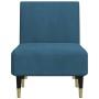 Sofá diván de terciopelo azul de vidaXL, Divanes - Ref: Foro24-352801, Precio: 138,69 €, Descuento: %