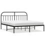Estructura de cama con cabecero metal negro 183x213 cm de vidaXL, Camas y somieres - Ref: Foro24-353640, Precio: 121,65 €, De...