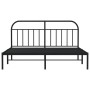 Estructura de cama con cabecero metal negro 183x213 cm de vidaXL, Camas y somieres - Ref: Foro24-353640, Precio: 121,65 €, De...