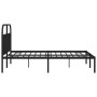Estructura de cama con cabecero metal negro 183x213 cm de vidaXL, Camas y somieres - Ref: Foro24-353640, Precio: 121,65 €, De...
