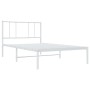 Estructura de cama de metal con cabecero blanco 90x190 cm de vidaXL, Camas y somieres - Ref: Foro24-352521, Precio: 62,92 €, ...