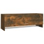 Armario madera contrachapada color roble ahumado 100x32,5x35 cm en Armarios roperos | Comprar online en Foru.es