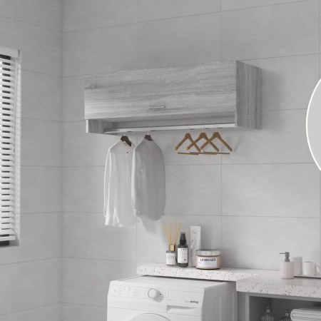 Armario madera contrachapada gris Sonoma 100x32,5x35 cm en Armarios roperos | Comprar online en Foru.es