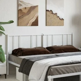White metal headboard 200 cm by vidaXL, Headboards and footboards - Ref: Foro24-352567, Price: 23,49 €, Discount: %