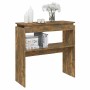 Mesa consola madera contrachapada roble ahumado 80x30x80 cm en Mesas auxiliares | Comprar online en Foru.es