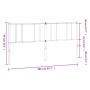 Cabecero de metal blanco 200 cm de vidaXL, Cabeceros y pies de cama - Ref: Foro24-352567, Precio: 23,80 €, Descuento: %