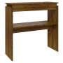 Mesa consola madera contrachapada roble marrón 80x30x80 cm en Mesas auxiliares | Comprar online en Foru.es