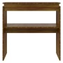Mesa consola madera contrachapada roble marrón 80x30x80 cm en Mesas auxiliares | Comprar online en Foru.es