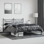 Estructura de cama cabecero y estribo metal negro 160x200 cm de vidaXL, Camas y somieres - Ref: Foro24-353558, Precio: 147,00...
