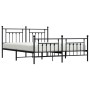 Estructura de cama cabecero y estribo metal negro 160x200 cm de vidaXL, Camas y somieres - Ref: Foro24-353558, Precio: 147,00...