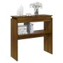Mesa consola madera contrachapada roble marrón 80x30x80 cm en Mesas auxiliares | Comprar online en Foru.es