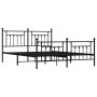 Estructura de cama cabecero y estribo metal negro 160x200 cm de vidaXL, Camas y somieres - Ref: Foro24-353558, Precio: 147,00...