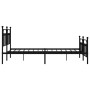 Estructura de cama cabecero y estribo metal negro 160x200 cm de vidaXL, Camas y somieres - Ref: Foro24-353558, Precio: 147,00...