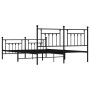 Estructura de cama cabecero y estribo metal negro 160x200 cm de vidaXL, Camas y somieres - Ref: Foro24-353558, Precio: 147,00...