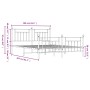 Estructura de cama cabecero y estribo metal negro 160x200 cm de vidaXL, Camas y somieres - Ref: Foro24-353558, Precio: 147,00...
