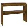 Mesa consola madera contrachapada roble marrón 102x30x80 cm en Mesas auxiliares | Comprar online en Foru.es
